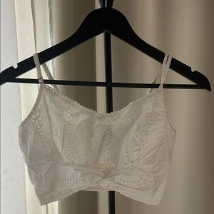 Forever 21 White Lace Crop Top